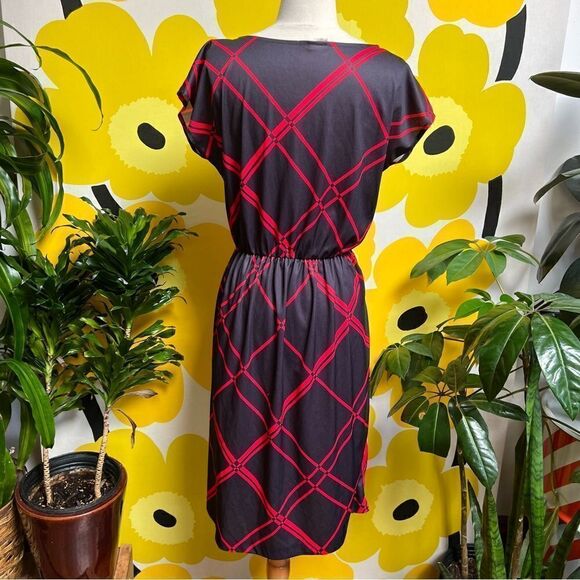 Vivid Vintage 1970s Disco Secretary Style Cinch Waist Midi Dress - Picture 7 of 8